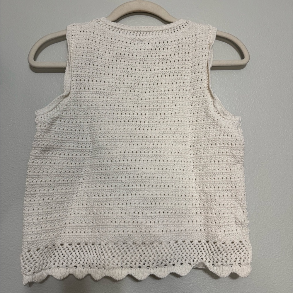 J Crew Sleeveless Crochet Sweater Tank - Picture 6 of 6